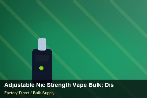 Adjustable Nic Strength Vape Bulk — Adjustable Nic Strength Vape Bulk: Distribution Channels — Cash Flow Planning photo 1