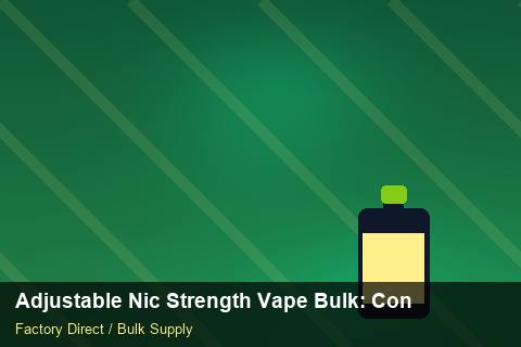 Adjustable Nic Strength Vape Bulk — Adjustable Nic Strength Vape Bulk: Contract Essentials — Cash Flow Planning photo 2