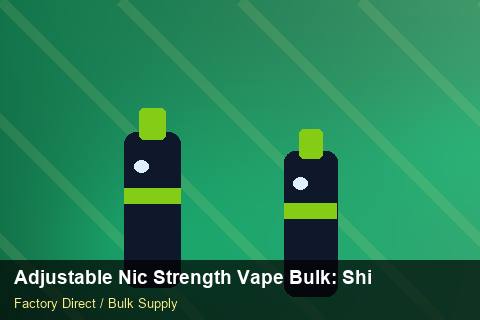 Adjustable Nic Strength Vape Bulk — Adjustable Nic Strength Vape Bulk: Shipping & Logistics — Inventory Turns photo 1