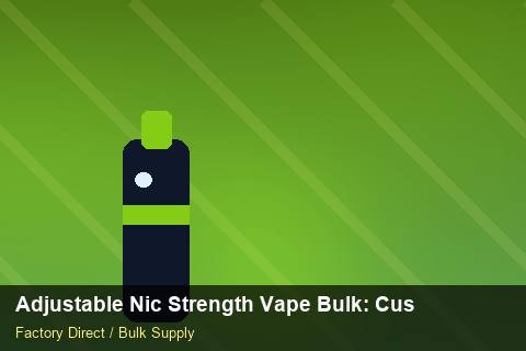 Adjustable Nic Strength Vape Bulk — Adjustable Nic Strength Vape Bulk: Customs Documentation — Inventory Turns photo 1