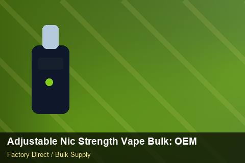 Adjustable Nic Strength Vape Bulk — Adjustable Nic Strength Vape Bulk: OEM & ODM Service — Inventory Turns photo 1