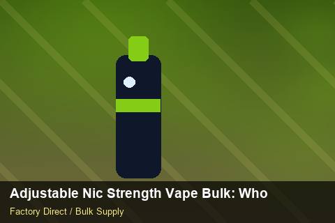 Adjustable Nic Strength Vape Bulk — Adjustable Nic Strength Vape Bulk: Wholesale Price — Reorder Points photo 1
