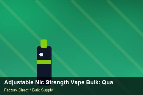 Adjustable Nic Strength Vape Bulk — Adjustable Nic Strength Vape Bulk: Quality Control Process — Reorder Points photo 1