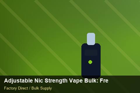 Adjustable Nic Strength Vape Bulk — Adjustable Nic Strength Vape Bulk: Freight Insurance — Reorder Points photo 2