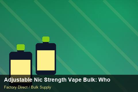 Adjustable Nic Strength Vape Bulk — Adjustable Nic Strength Vape Bulk: Wholesale Price — Safety Stock photo 2