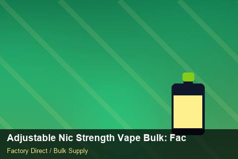Adjustable Nic Strength Vape Bulk — Adjustable Nic Strength Vape Bulk: Factory Direct Quote — Safety Stock photo 1