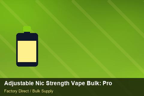 Adjustable Nic Strength Vape Bulk — Adjustable Nic Strength Vape Bulk: Procurement Strategy — Safety Stock photo 1