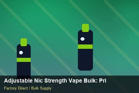 Adjustable Nic Strength Vape Bulk — Adjustable Nic Strength Vape Bulk: Private Label Options — Safety Stock photo 1