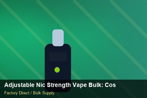 Adjustable Nic Strength Vape Bulk — Adjustable Nic Strength Vape Bulk: Cost Breakdown — Safety Stock photo 1