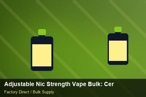 Adjustable Nic Strength Vape Bulk — Adjustable Nic Strength Vape Bulk: Certifications & MSDS — Safety Stock photo 1