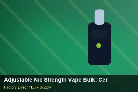 Adjustable Nic Strength Vape Bulk — Adjustable Nic Strength Vape Bulk: Certifications & MSDS — Safety Stock photo 2