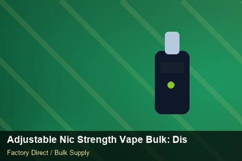 Adjustable Nic Strength Vape Bulk — Adjustable Nic Strength Vape Bulk: Distribution Channels — Safety Stock photo 1