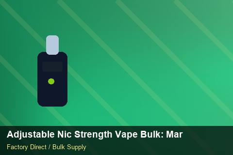 Adjustable Nic Strength Vape Bulk — Adjustable Nic Strength Vape Bulk: Market Comparison — Safety Stock photo 1