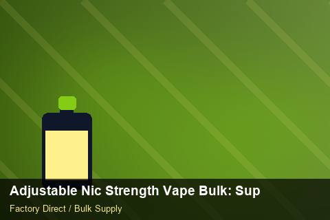 Adjustable Nic Strength Vape Bulk — Adjustable Nic Strength Vape Bulk: Supplier Vetting — Safety Stock photo 2