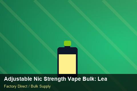 Adjustable Nic Strength Vape Bulk — Adjustable Nic Strength Vape Bulk: Lead Time & MOQ — Demand Forecasting photo 1