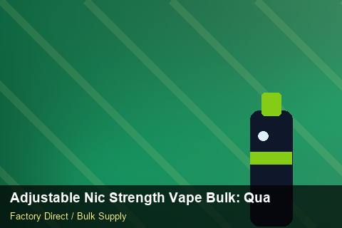Adjustable Nic Strength Vape Bulk — Adjustable Nic Strength Vape Bulk: Quality Control Process — Demand Forecasting photo 1