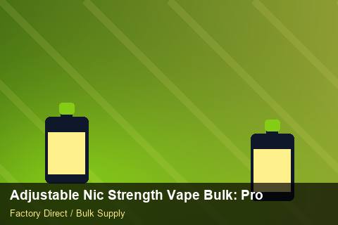 Adjustable Nic Strength Vape Bulk — Adjustable Nic Strength Vape Bulk: Procurement Checklist — Demand Forecasting photo 1