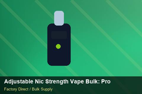Adjustable Nic Strength Vape Bulk — Adjustable Nic Strength Vape Bulk: Product Launch Playbook — Demand Forecasting photo 1