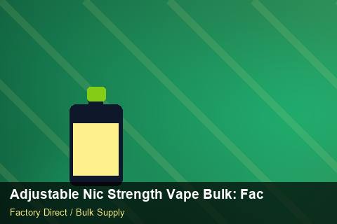Adjustable Nic Strength Vape Bulk — Adjustable Nic Strength Vape Bulk: Factory Direct Quote — SKU Rationalisation photo 1
