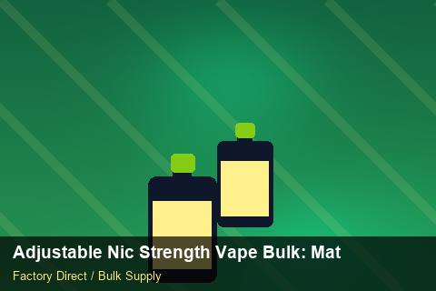 Adjustable Nic Strength Vape Bulk — Adjustable Nic Strength Vape Bulk: Material & Ingredients — SKU Rationalisation photo 1