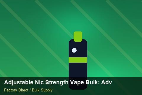 Adjustable Nic Strength Vape Bulk — Adjustable Nic Strength Vape Bulk: Advanced Sourcing — SKU Rationalisation photo 1