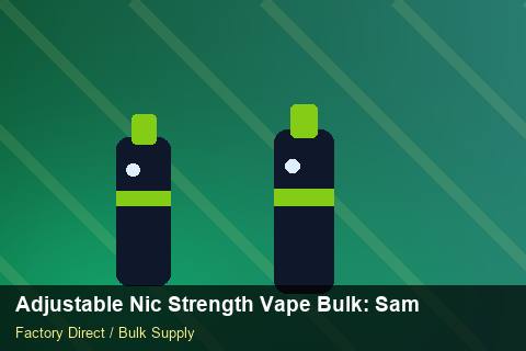 Adjustable Nic Strength Vape Bulk — Adjustable Nic Strength Vape Bulk: Sample Policy — Category Mix photo 1
