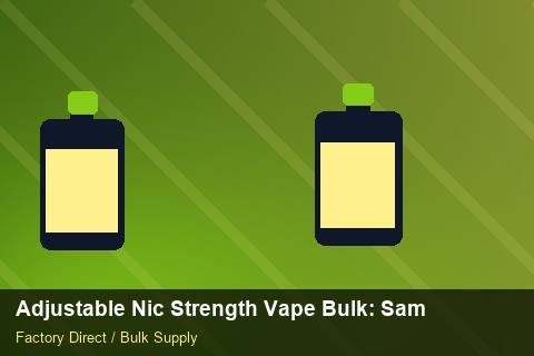 Adjustable Nic Strength Vape Bulk — Adjustable Nic Strength Vape Bulk: Sample Policy — Category Mix photo 2