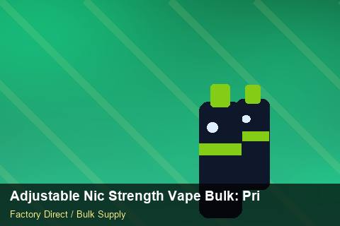 Adjustable Nic Strength Vape Bulk — Adjustable Nic Strength Vape Bulk: Private Label Options — Category Mix photo 1