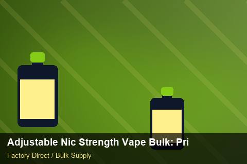 Adjustable Nic Strength Vape Bulk — Adjustable Nic Strength Vape Bulk: Private Label Options — Category Mix photo 2
