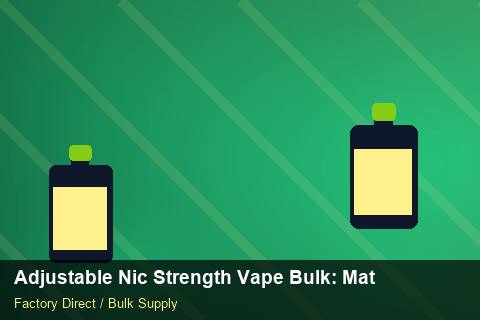 Adjustable Nic Strength Vape Bulk — Adjustable Nic Strength Vape Bulk: Material & Ingredients — Category Mix photo 1