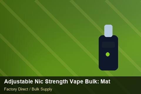 Adjustable Nic Strength Vape Bulk — Adjustable Nic Strength Vape Bulk: Material & Ingredients — Category Mix photo 2