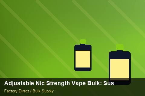 Adjustable Nic Strength Vape Bulk — Adjustable Nic Strength Vape Bulk: Sustainability — Category Mix photo 1