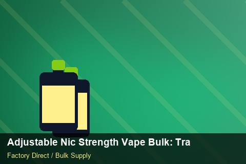 Adjustable Nic Strength Vape Bulk — Adjustable Nic Strength Vape Bulk: Trade Terms — Category Mix photo 1