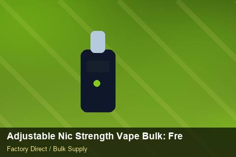 Adjustable Nic Strength Vape Bulk — Adjustable Nic Strength Vape Bulk: Freight Insurance — Category Mix photo 2