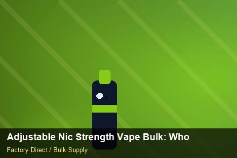 Adjustable Nic Strength Vape Bulk — Adjustable Nic Strength Vape Bulk: Wholesale Price — Private-Label Launch photo 1
