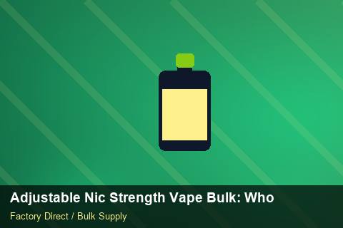 Adjustable Nic Strength Vape Bulk — Adjustable Nic Strength Vape Bulk: Wholesale Price — Private-Label Launch photo 2