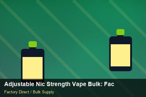 Adjustable Nic Strength Vape Bulk — Adjustable Nic Strength Vape Bulk: Factory Direct Quote — Private-Label Launch photo 1