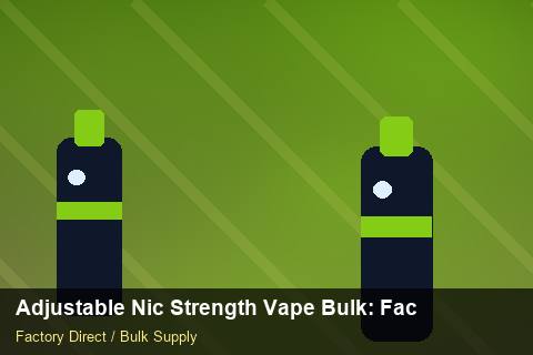 Adjustable Nic Strength Vape Bulk — Adjustable Nic Strength Vape Bulk: Factory Direct Quote — Private-Label Launch photo 2