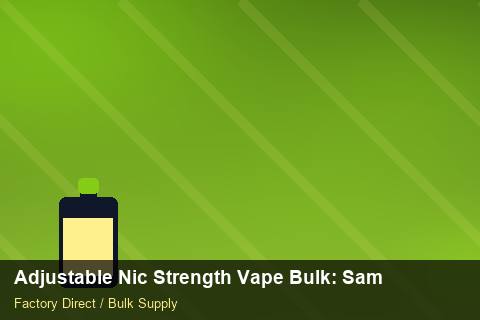 Adjustable Nic Strength Vape Bulk — Adjustable Nic Strength Vape Bulk: Sample Policy — Private-Label Launch photo 2