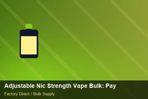 Adjustable Nic Strength Vape Bulk — Adjustable Nic Strength Vape Bulk: Payment Terms — Private-Label Launch photo 1