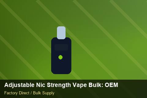 Adjustable Nic Strength Vape Bulk — Adjustable Nic Strength Vape Bulk: OEM & ODM Service — Private-Label Launch photo 1