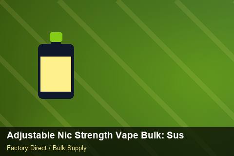 Adjustable Nic Strength Vape Bulk — Adjustable Nic Strength Vape Bulk: Sustainability — Private-Label Launch photo 1