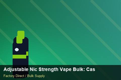 Adjustable Nic Strength Vape Bulk — Adjustable Nic Strength Vape Bulk: Case Studies — Private-Label Launch photo 1