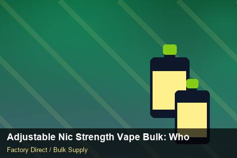 Adjustable Nic Strength Vape Bulk — Adjustable Nic Strength Vape Bulk: Wholesale Price — Brand Positioning photo 2
