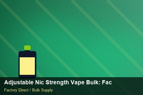 Adjustable Nic Strength Vape Bulk — Adjustable Nic Strength Vape Bulk: Factory Direct Quote — Brand Positioning photo 1