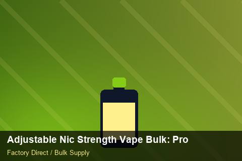 Adjustable Nic Strength Vape Bulk — Adjustable Nic Strength Vape Bulk: Procurement Strategy — Brand Positioning photo 1