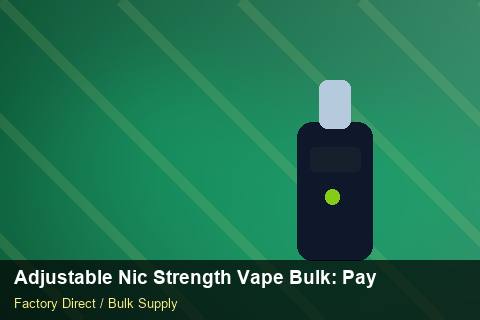 Adjustable Nic Strength Vape Bulk — Adjustable Nic Strength Vape Bulk: Payment Terms — Brand Positioning photo 2