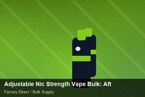 Adjustable Nic Strength Vape Bulk — Adjustable Nic Strength Vape Bulk: After-Sales Support — Brand Positioning photo 1