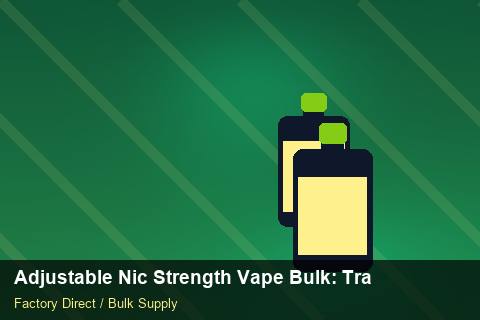 Adjustable Nic Strength Vape Bulk — Adjustable Nic Strength Vape Bulk: Trade Terms — Brand Positioning photo 1