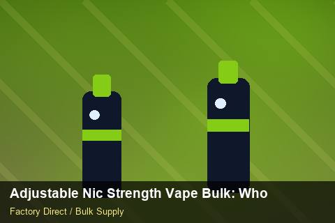 Adjustable Nic Strength Vape Bulk — Adjustable Nic Strength Vape Bulk: Wholesale Price — Logo Placement photo 1